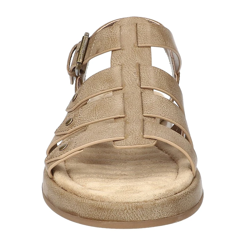 Easy Street Womens Chirp Adjustable Strap Flat Sandals