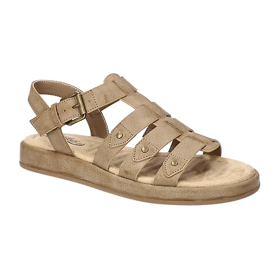 Easy Street Womens Chirp Adjustable Strap Flat Sandals