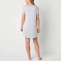 Liz Claiborne Cool and Calm Womens Short Sleeve Crew Neck Nightshirt