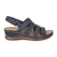 Easy Street Womens Alexi Wedge Sandals
