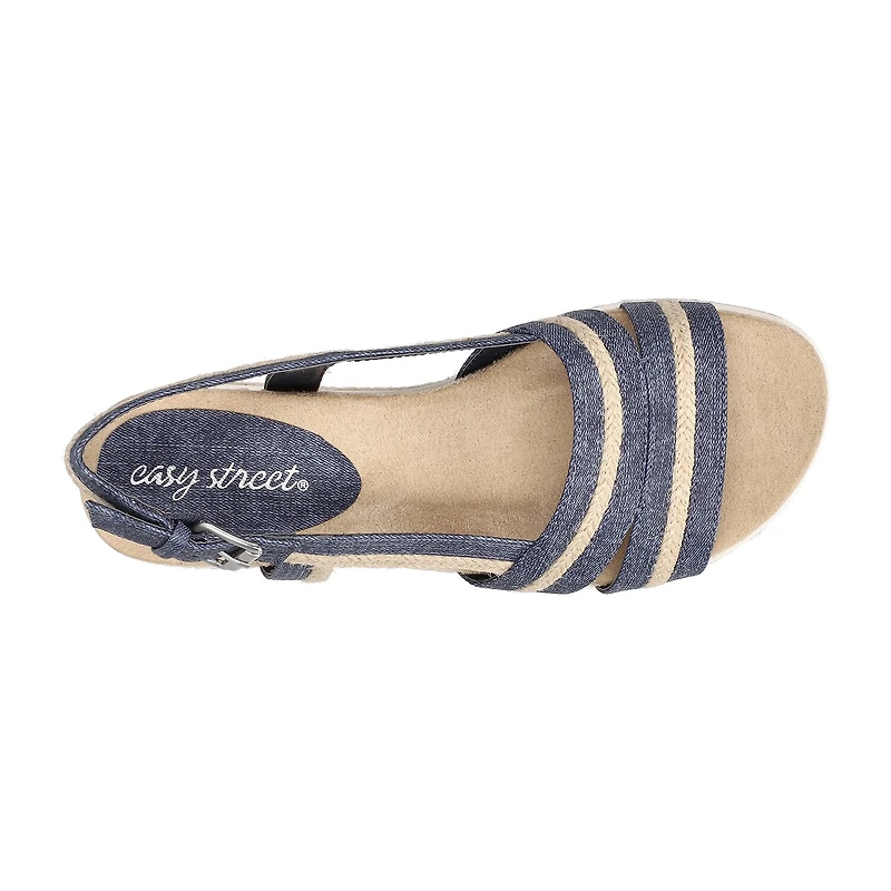 Easy Street Womens Mel Wedge Sandals