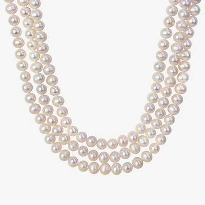 Womens White 100 Inch Strand Necklace
