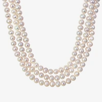 Womens White 100 Inch Strand Necklace