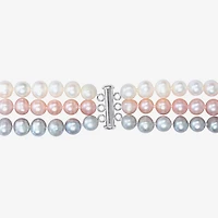 Womens White Sterling Silver 20 Inch Strand Necklace