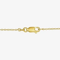 Womens Diamond Accent Genuine Green Jade 18K Gold Over Silver Pear 18 Inch Pendant Necklace