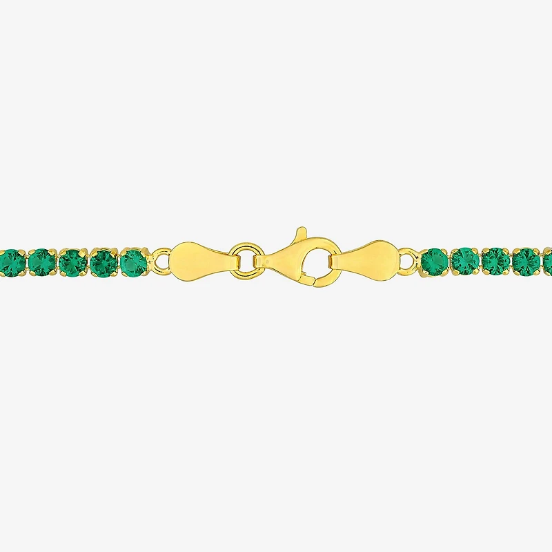 Gemstone Sterling Silver 7.25 Inch Tennis Bracelet