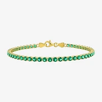 Gemstone Sterling Silver 7.25 Inch Tennis Bracelet