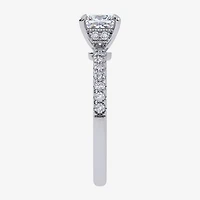 (G-H /  Si1-Si2) Womens 1 CT. T.W. Lab Grown White Diamond 10K Gold Side Stone Engagement Ring