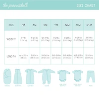 The Peanutshell Neutral Safari Baby Unisex Round Neck Short Sleeve 7-pc. Bodysuit