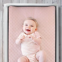 The Peanutshell Blush Daisy 3-pc. Changing Pad Cover