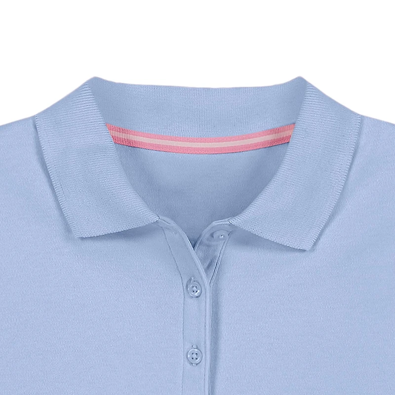 IZOD Little & Big Kid Girls Long Sleeve Regular Fit Stretch Fabric Polo Shirt