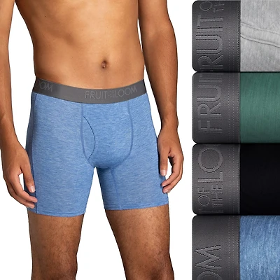 Fruit of the Loom 360 Stretch Coolsoft Mens 4 Pack Boxer Briefs Stc4bb2j
