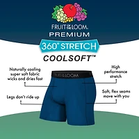 Fruit of the Loom 360 Stretch Coolsoft Mens 4 Pack Boxer Briefs Stc4bb2j