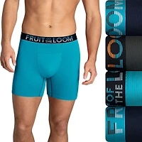 Fruit of the Loom 360 Stretch Cooling Channels Mens 4 Pack Boxer Briefs Sta4bb1j