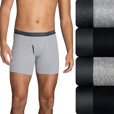 Fruit of the Loom Cool Zone Fly Mens 4 Pack Boxer Briefs Jc4bl7c
