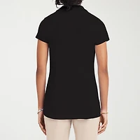 IZOD Performance Womens Juniors Short Sleeve Polo Shirt