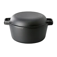 MegaChef Cast Iron 2-In-1 Dutch Oven and Skillet