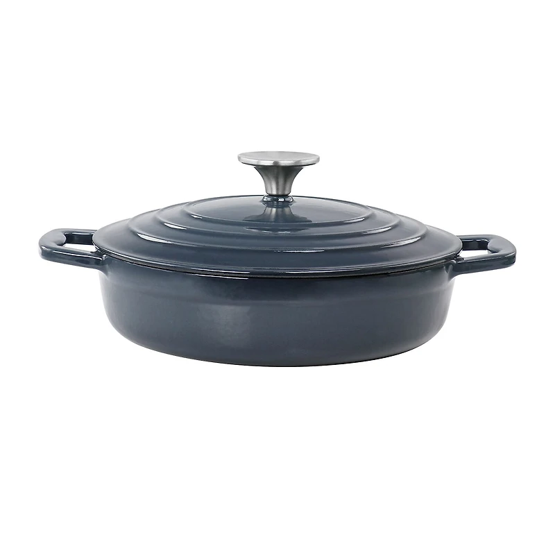 MegaChef Enameled Cast Iron 2-qt. Braising Pan