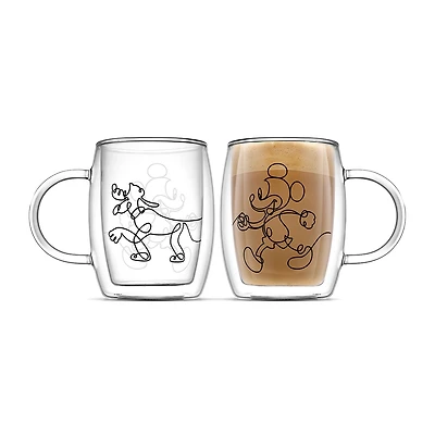 Joyjolt Mickey And Pluto Aroma 2-pc. Mickey and Friends Coffee Mug