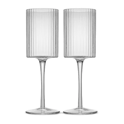 Joyjolt Elle White Wine 2-pc. Wine Glass