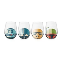 Joyjolt Helmet Hues 4-pc. Drinkware Set