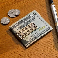 Personalized Antique Brass Dye Money Clip