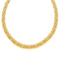 Made in Italy Womens 14K Gold Over Silver 20 Inch Byzantine Chain Necklace