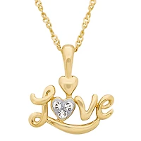 Womens Genuine Multi Color Crystal 14K Rose Gold Over Silver Heart 18 Inch Pendant Necklace