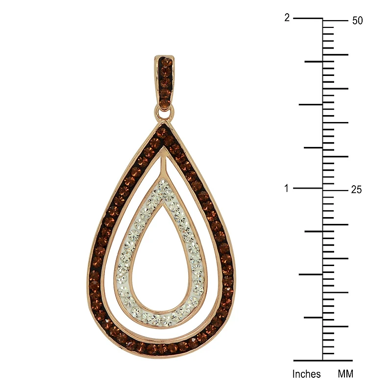 Rose 'N Chocolate Crystal Pendant Necklace