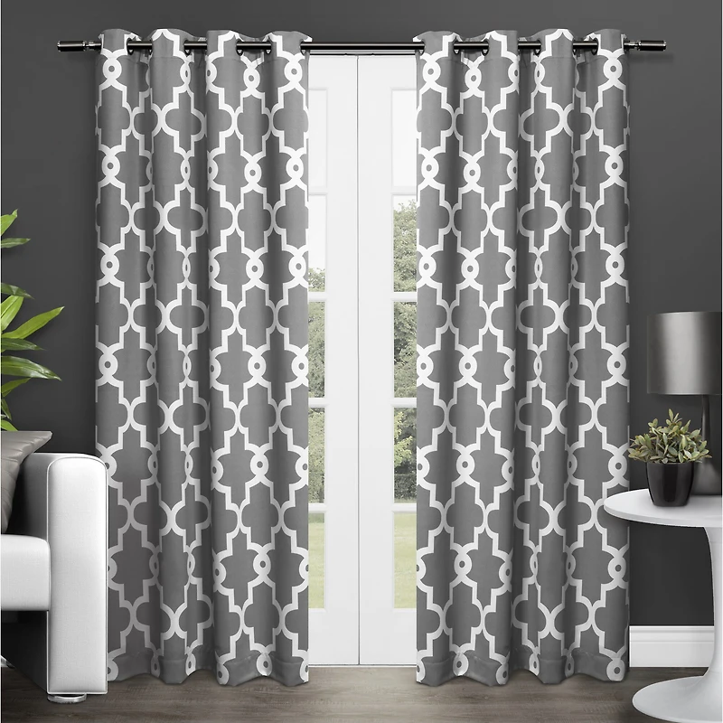Exclusive Home Curtains Ironwork Grommet Top Energy Saving Blackout Set of 2 Curtain Panel