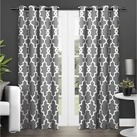 Exclusive Home Curtains Ironwork Grommet Top Energy Saving Blackout Set of 2 Curtain Panel