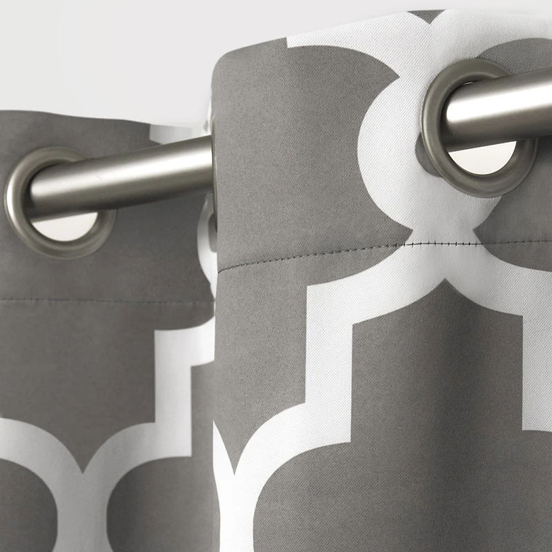 Exclusive Home Curtains Ironwork Grommet Top Energy Saving Blackout Set of 2 Curtain Panel