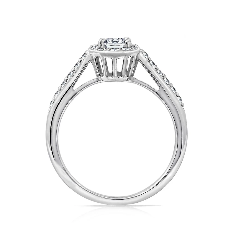 DiamonArt® Womens 5/8 CT. T.W. White Cubic Zirconia Sterling Silver Promise Ring