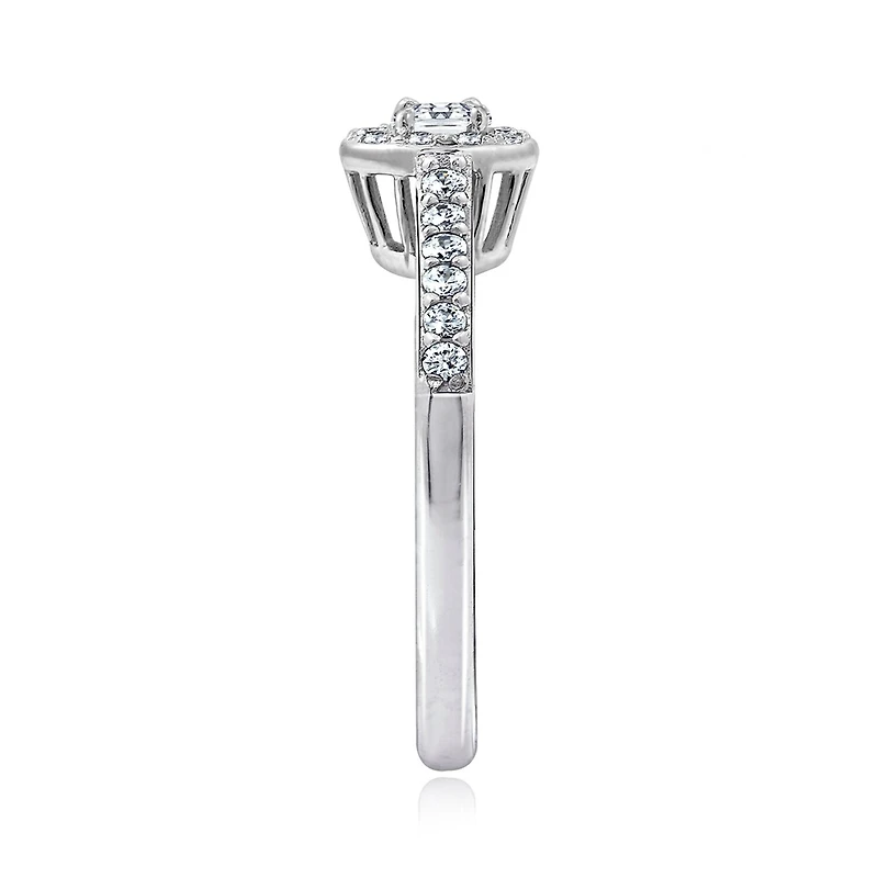 DiamonArt® Womens 5/8 CT. T.W. White Cubic Zirconia Sterling Silver Promise Ring