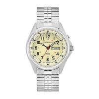 Caravelle Designed By Bulova Mens Silver Tone Stainless Steel Expansion Watch 43c124