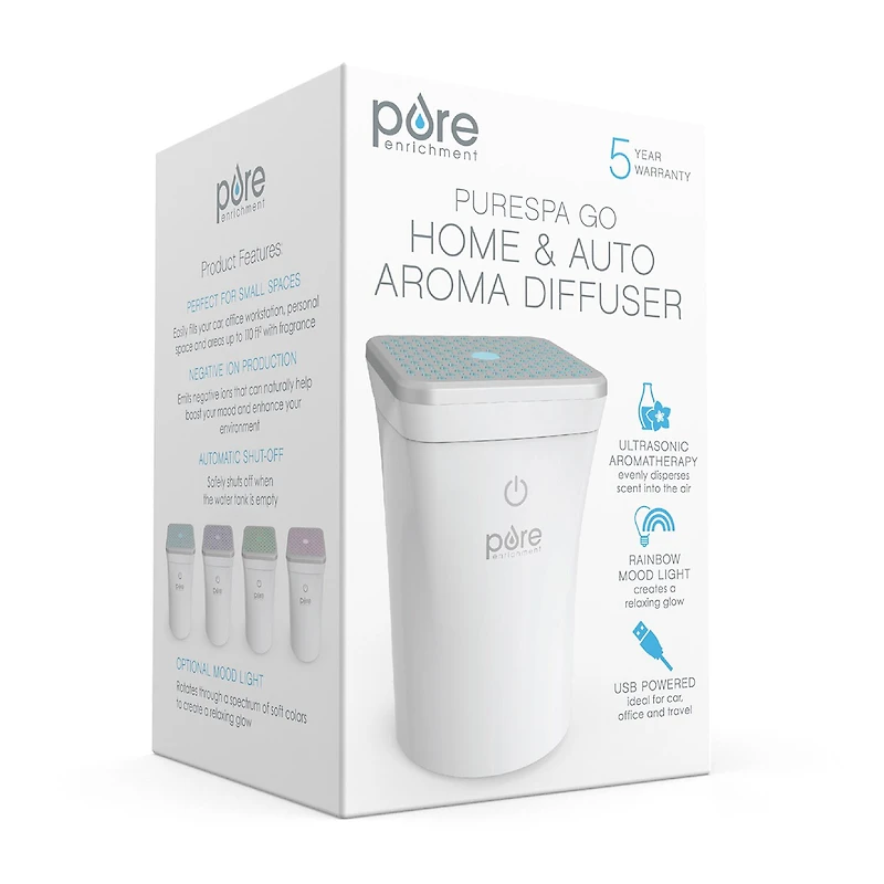 Pure Enrichment Purespa Go Home & Auto Aroma Oil Diffuser