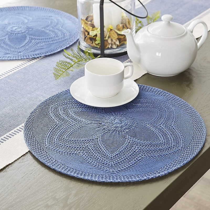 Design Imports Floral Woven Round 6-pc. Placemats