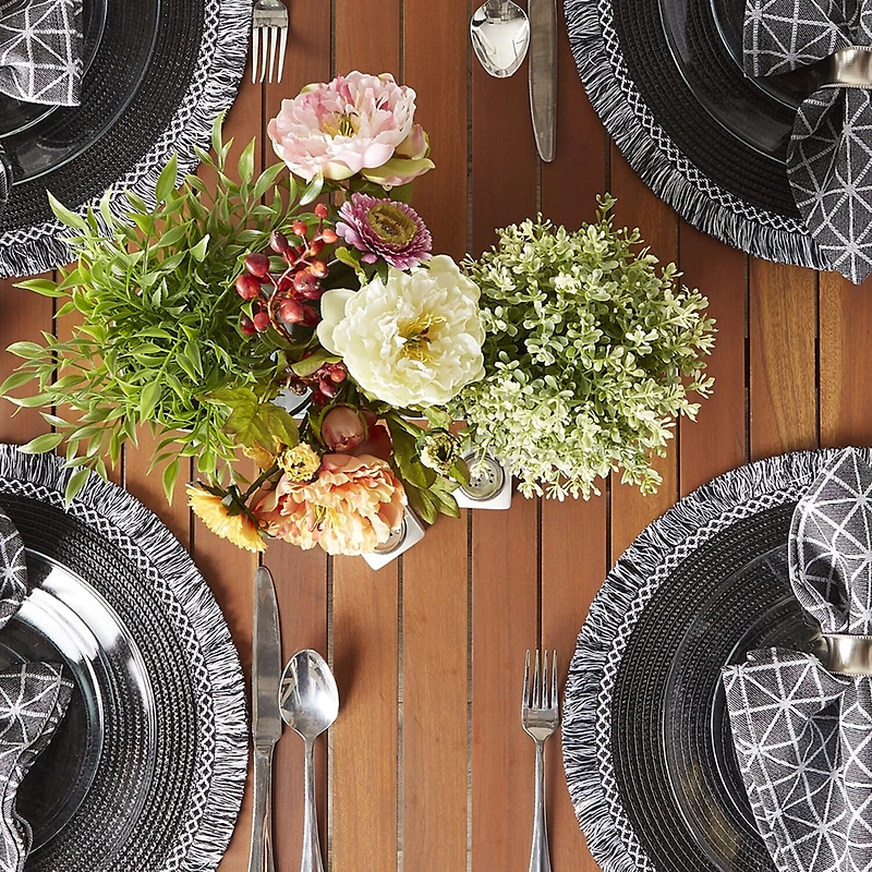 Design Imports Round 6-pc. Fringed Placemat