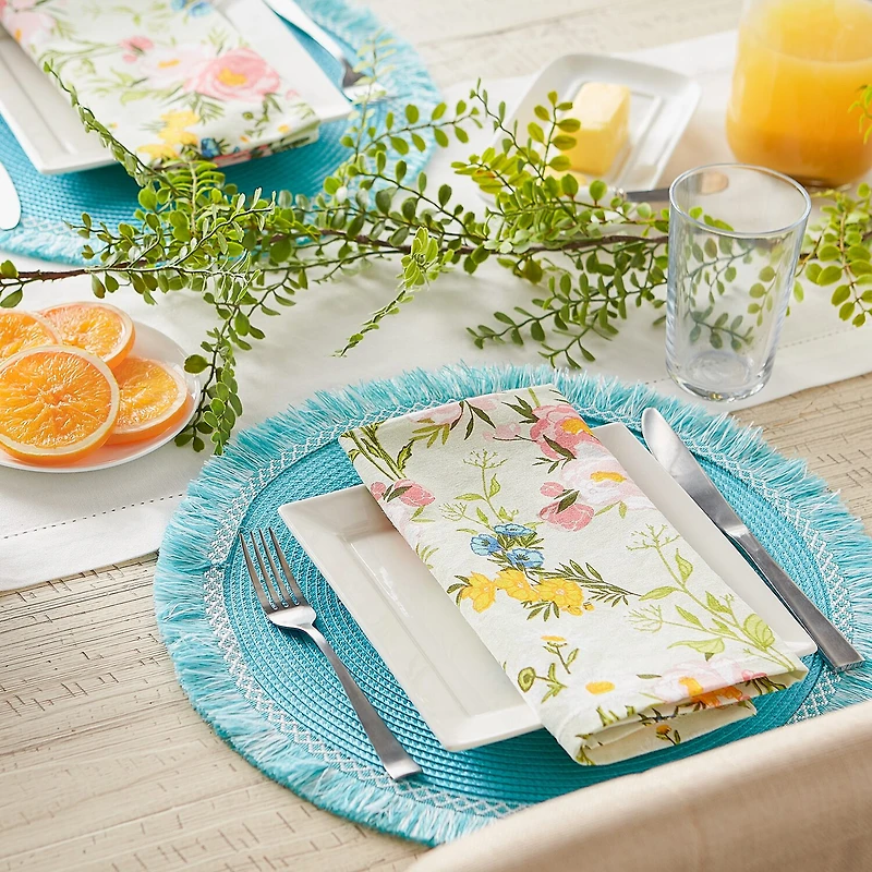 Design Imports Round 6-pc. Fringed Placemat