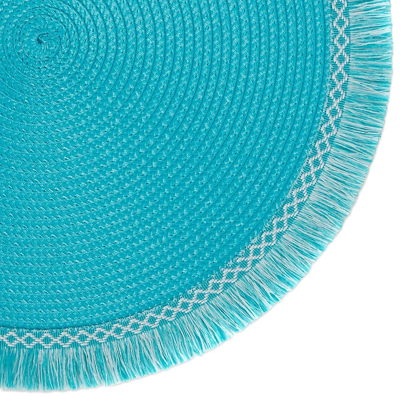 Design Imports Round 6-pc. Fringed Placemat