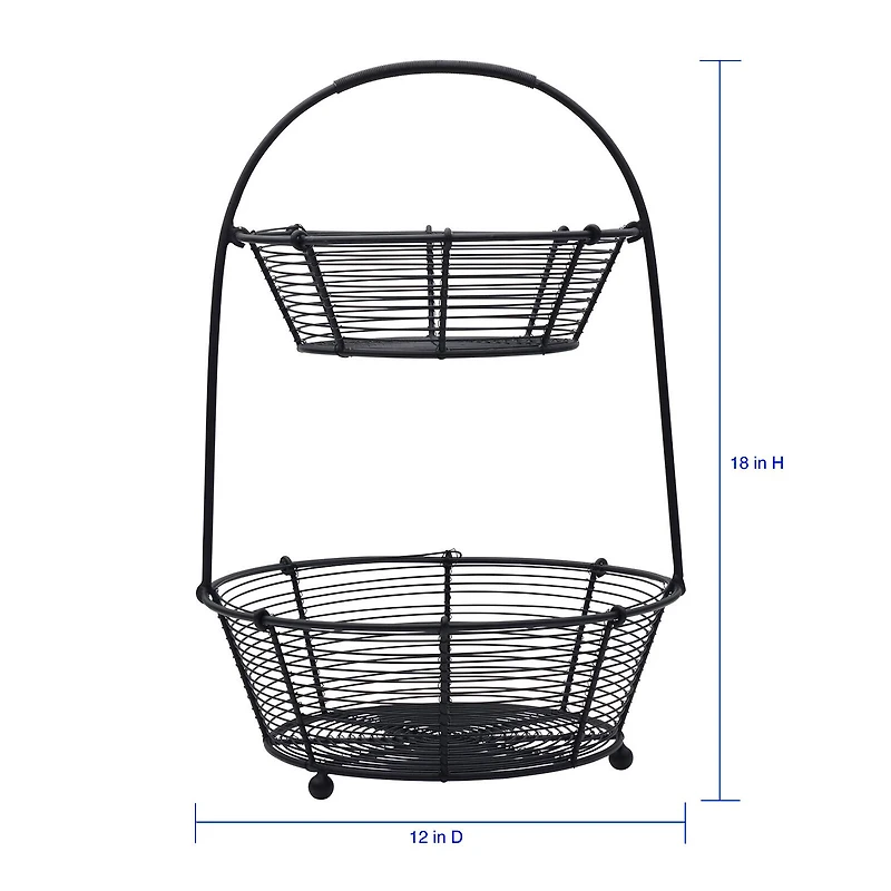 Gourmet Basics by Mikasa Tulsa 2 Tier Basket