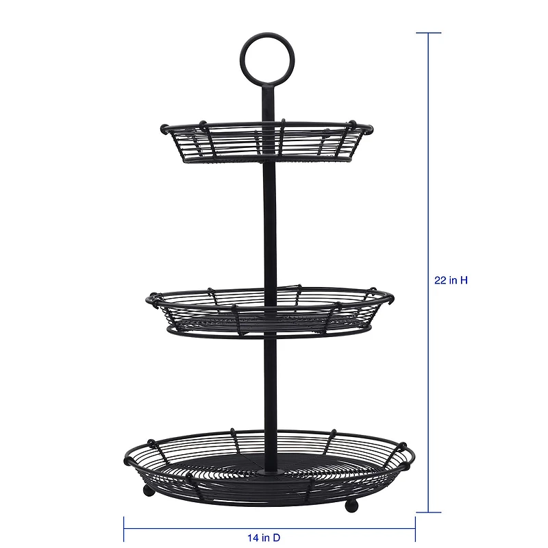 Gourmet Basics by Mikasa Tulsa 3 Tier Basket