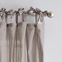 CHF 100% Cotton Tie Top Sheer Set of 2 Curtain Panel