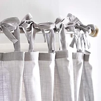 CHF 100% Cotton Tie Top Sheer Set of 2 Curtain Panel
