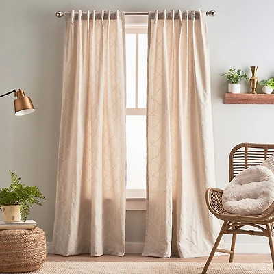CHF Mallorca Back Tab Light-Filtering Set of 2 Curtain Panel