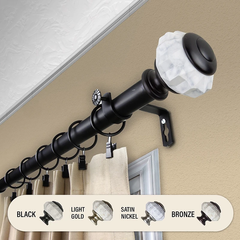 Rod Desyne Linden 1 Adjustable Curtain