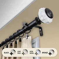 Rod Desyne Linden 1 Adjustable Curtain
