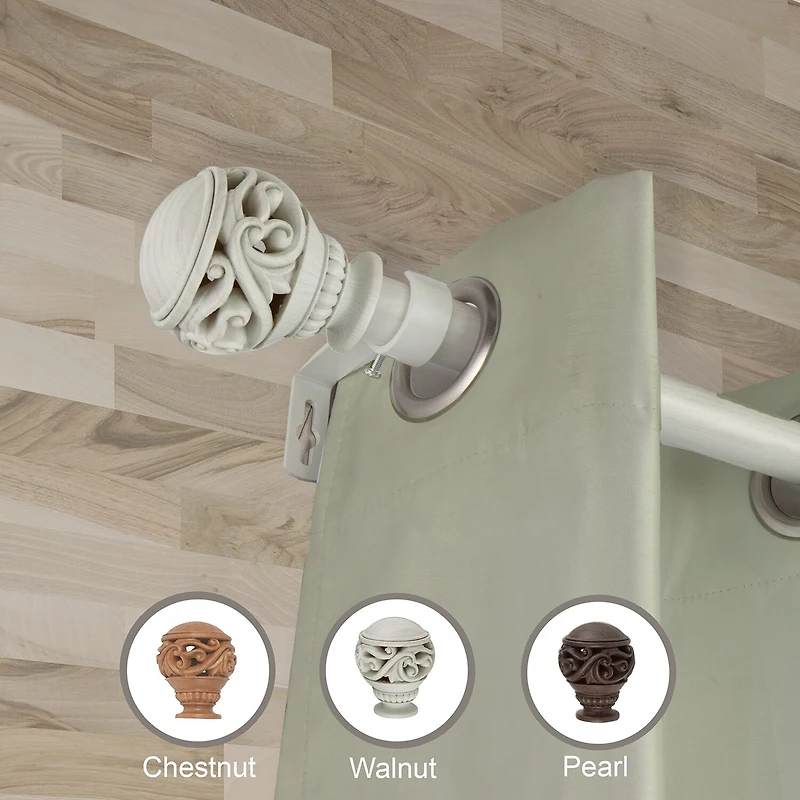 Rod Desyne Isabella 1 Adjustable Curtain
