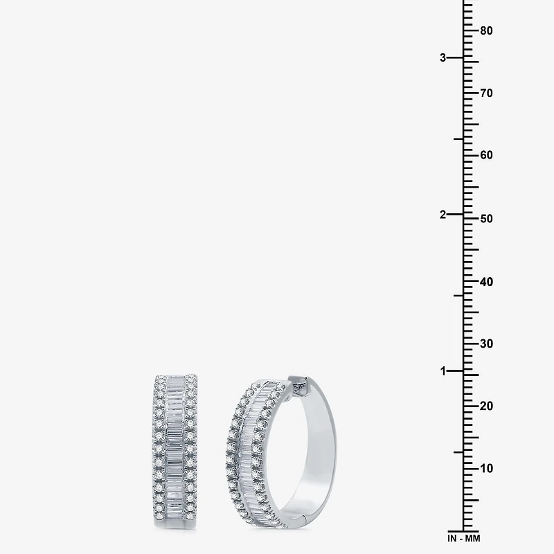2 CT.T.W. (H-I / I1) Lab Grown White Diamond 10K or 14K Gold 24.2mm Hoop Earrings