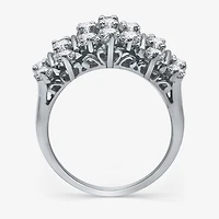 Womens 2 CT. T.W. Natural White Diamond 10K Gold Cluster Band